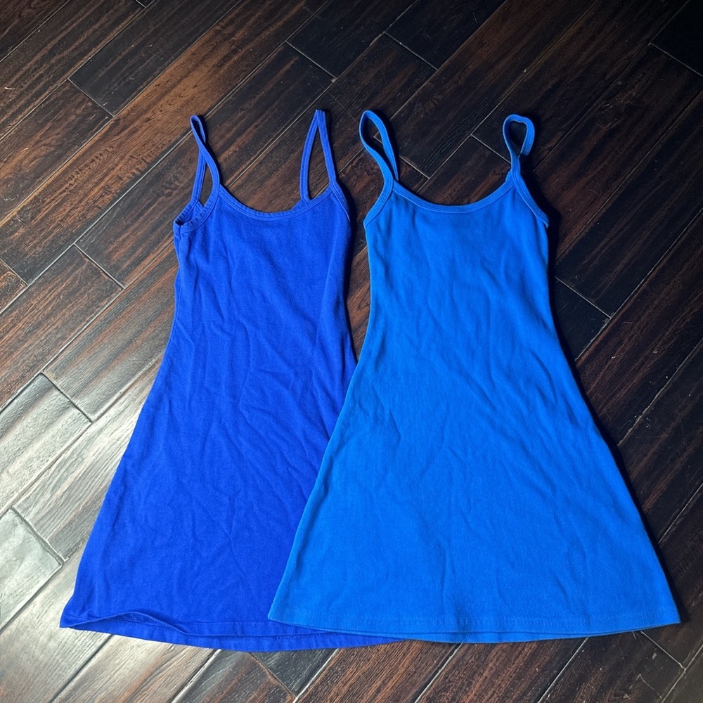 Spaghetti strap mini dress Los Angeles Apparel cotton beachwear summer basic